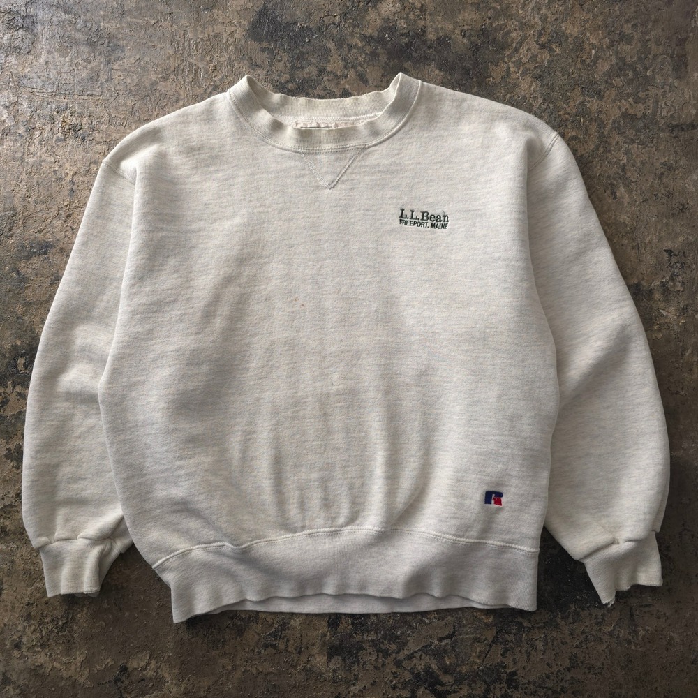 Vintage 90s L.L. Bean Grey Sweatshirt Medium Russell Athletic USA